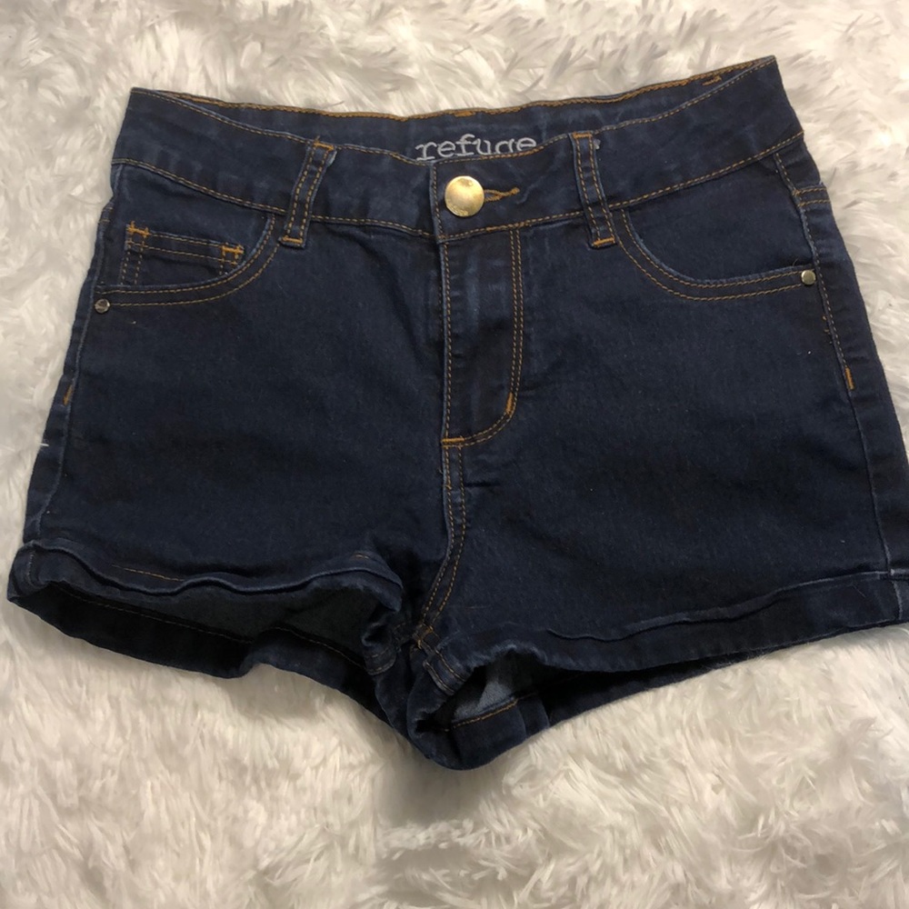 Dark Denim Short Shorts